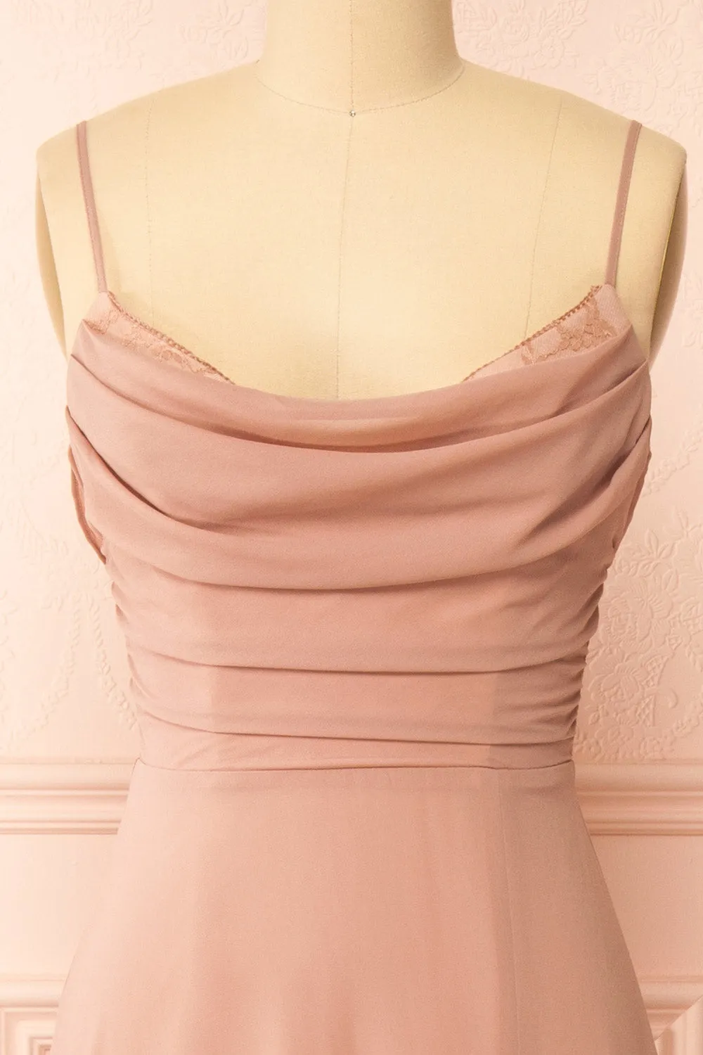 Kieran Taupe | A-Line Maxi Dress with Lace sold by Boutique 1861 product image thumbnail 3