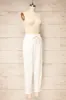 Trincao White | Linen Pants with Drawstrings sold by Boutique 1861