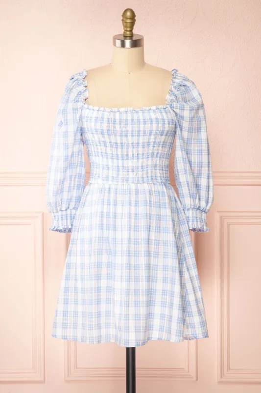 Ethne | Pastel Babydoll Plaid Dress sold by Boutique 1861