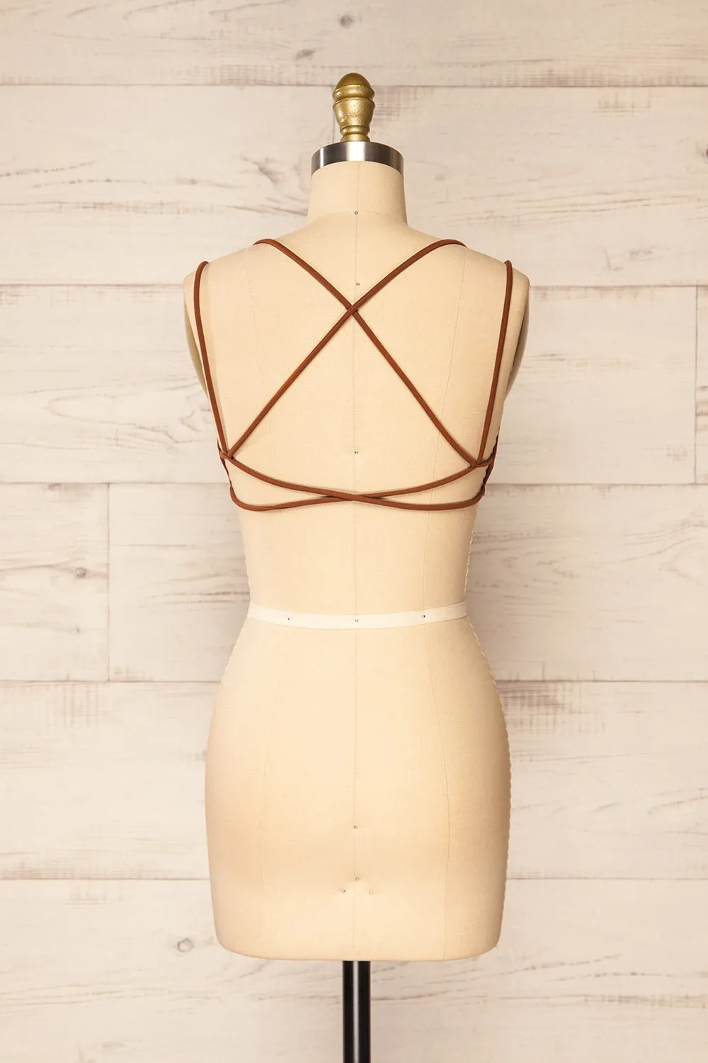 Mona Lisa Caramel | Crossed-Back Bralette sold by Boutique 1861 product image thumbnail 5
