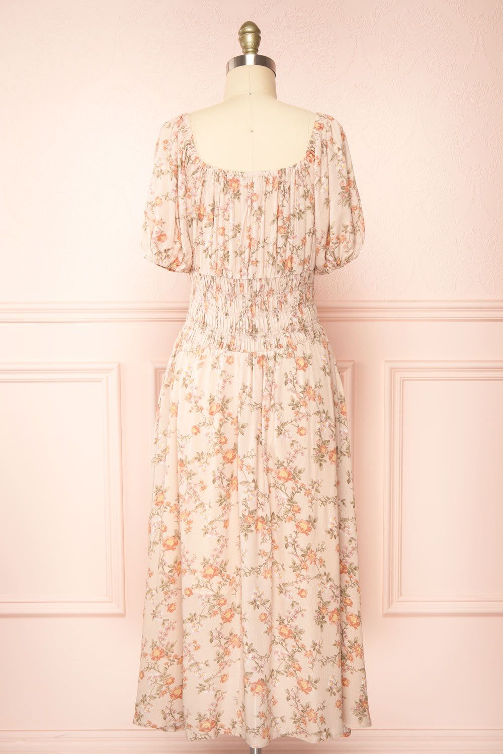 Brogalah | Floral Midi Dress w/ Puffy Sleeves sold by Boutique 1861 product image thumbnail 5