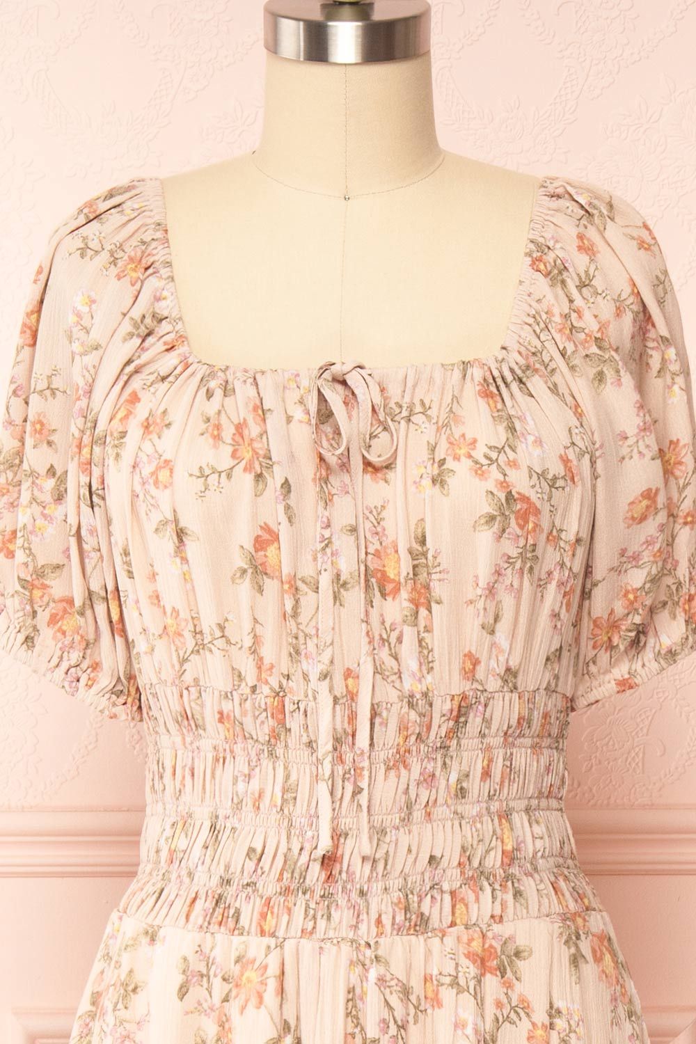 Brogalah | Floral Midi Dress w/ Puffy Sleeves sold by Boutique 1861 product image thumbnail 2