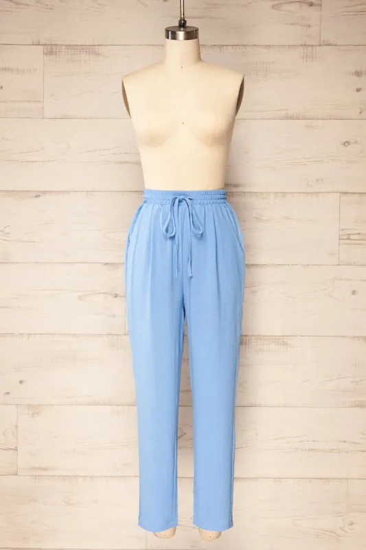Alycia Blue | Flowy Straight-Leg Pants sold by Boutique 1861