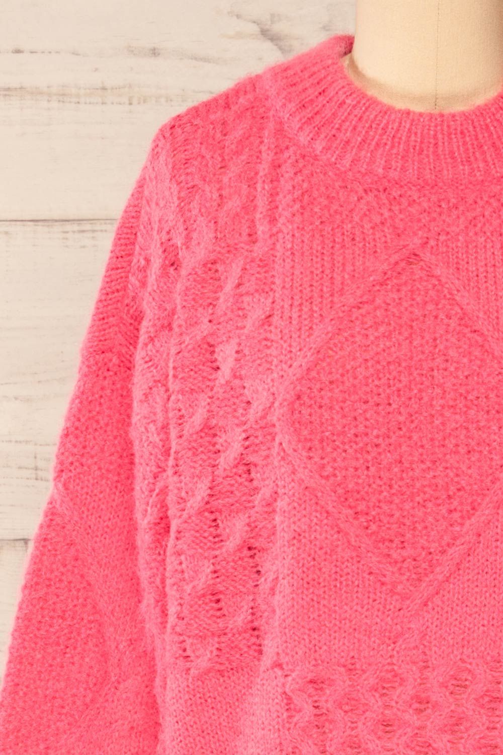 Benidorm Pink | Cropped Knit Sweater sold by Boutique 1861 product image thumbnail 2