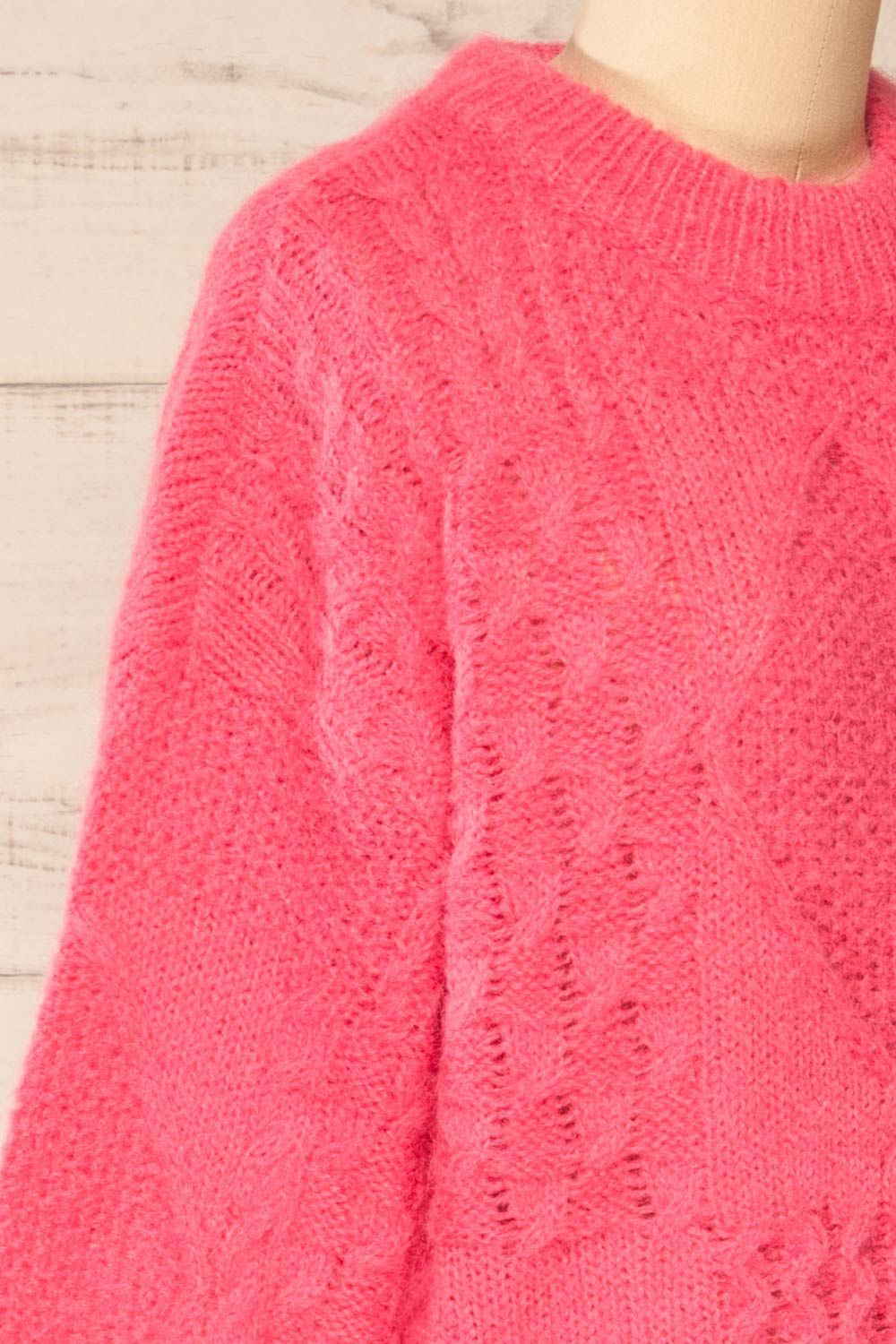 Benidorm Pink | Cropped Knit Sweater sold by Boutique 1861 product image thumbnail 4