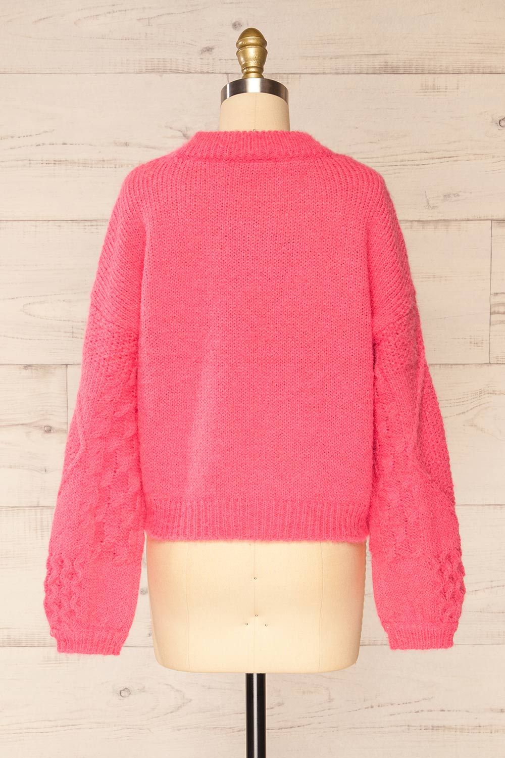 Benidorm Pink | Cropped Knit Sweater sold by Boutique 1861 product image thumbnail 5