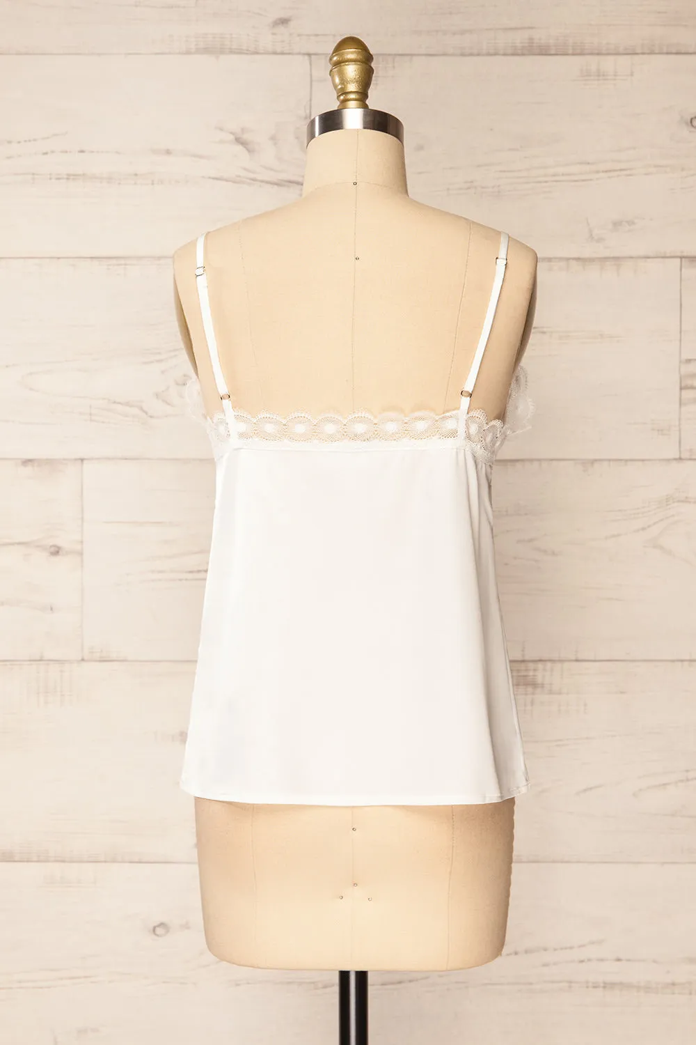 Hwasa White | Satin Cami w/ Lace Trim sold by Boutique 1861 product image thumbnail 5