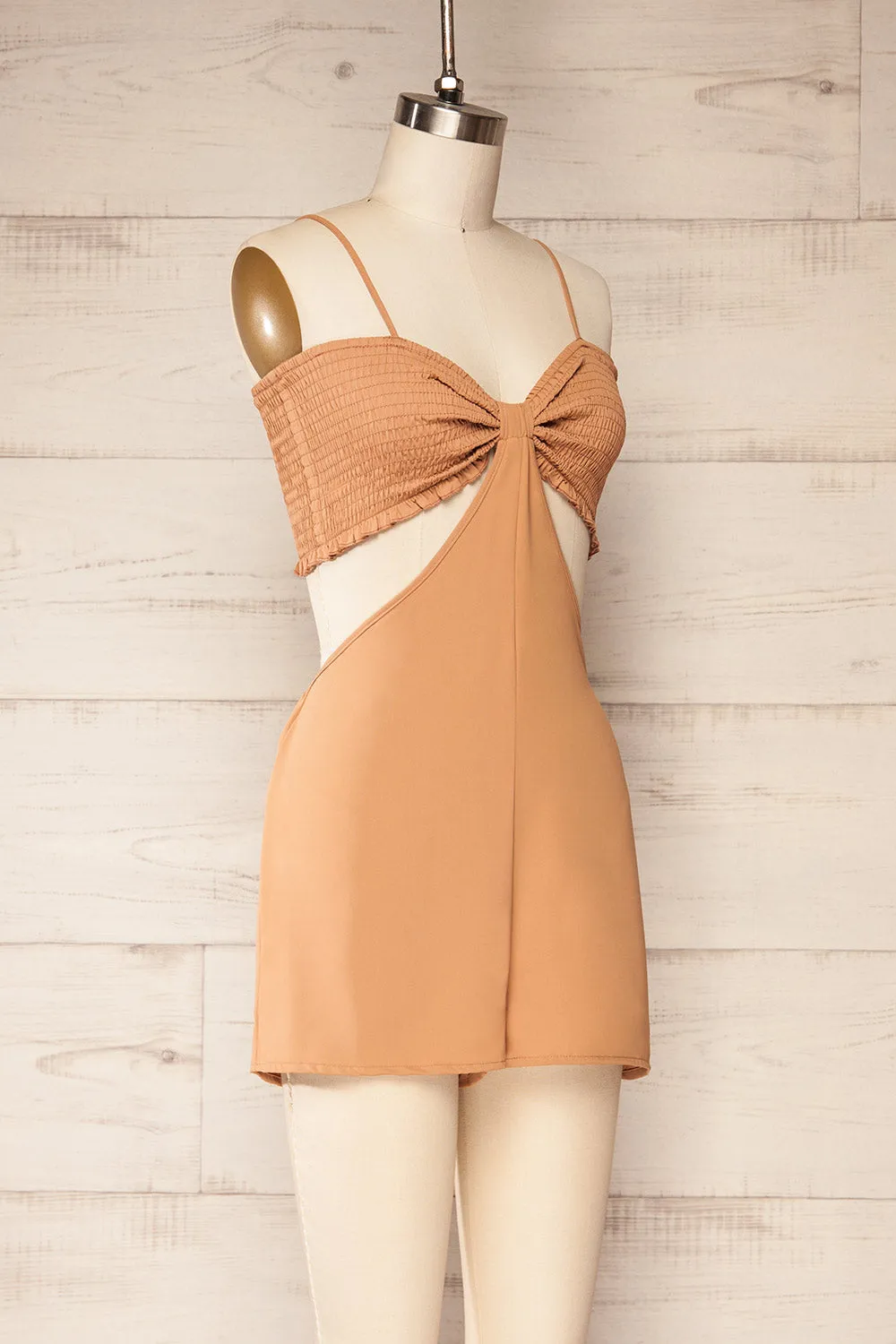 Balcarce Caramel | Romper with Cut-Outs sold by Boutique 1861 product image thumbnail 4
