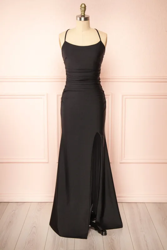 Sonia Black | Mermaid Maxi Dress w/ Slit sold by Boutique 1861