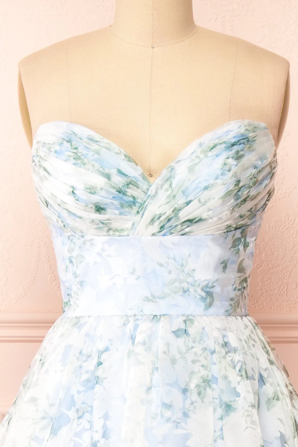 Mahalia Blue | Midi Floral Gown w/ Sparkly Lining sold by Boutique 1861 product image thumbnail 4