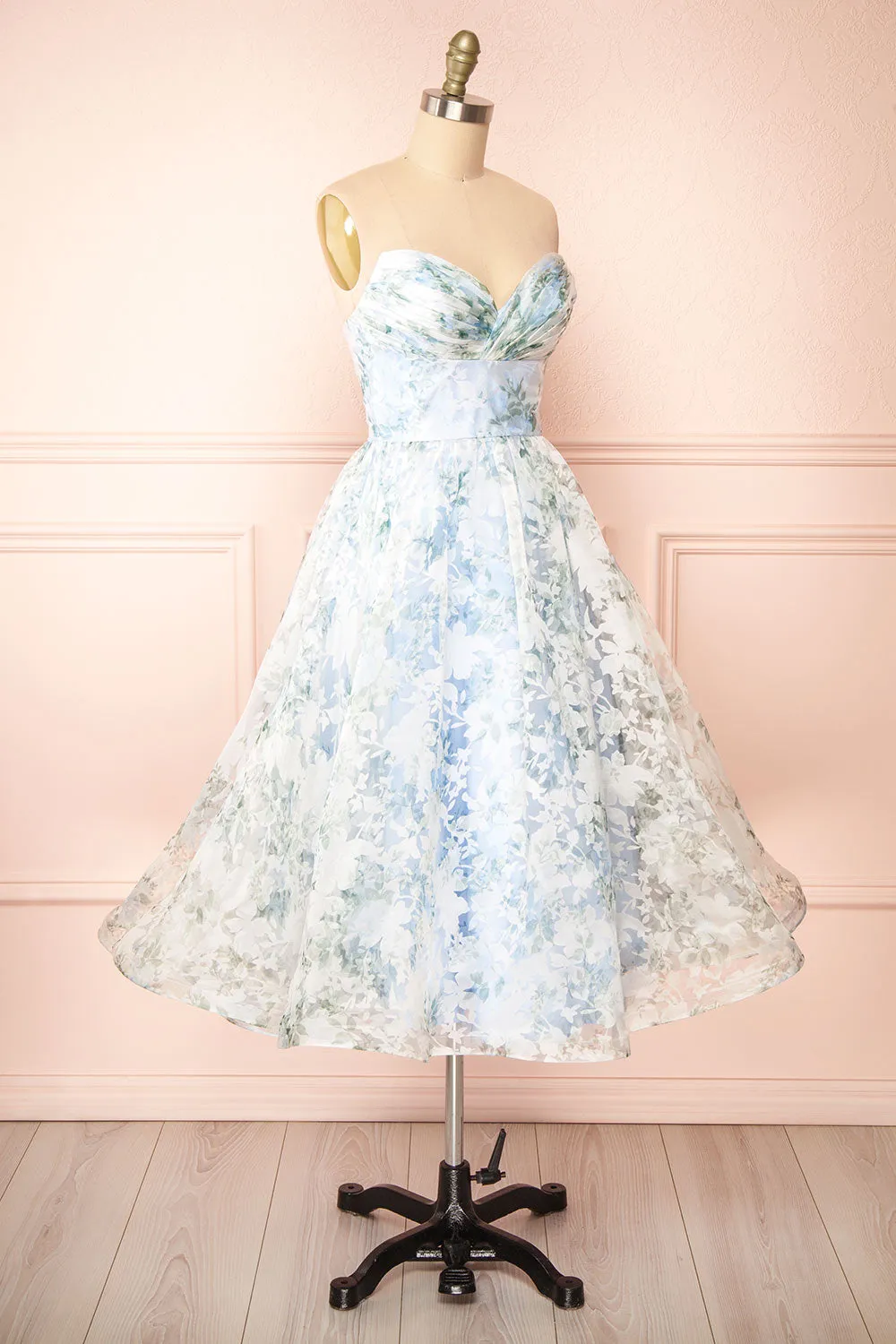 Mahalia Blue | Midi Floral Gown w/ Sparkly Lining sold by Boutique 1861 product image thumbnail 5