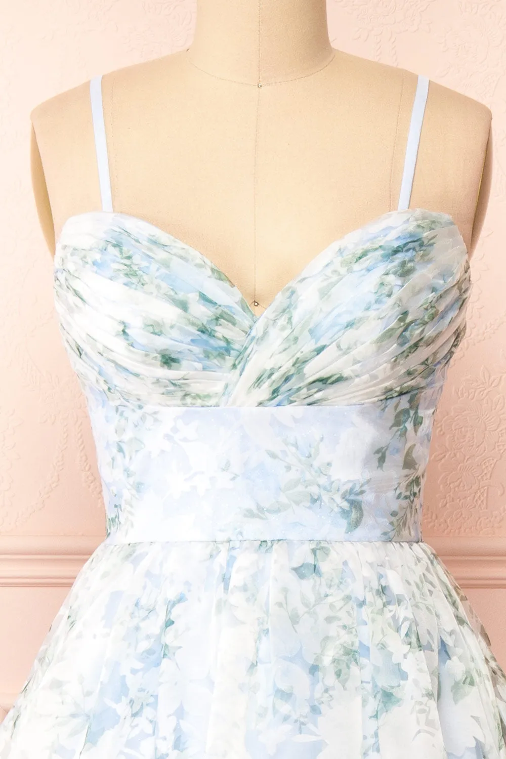Mahalia Blue | Midi Floral Gown w/ Sparkly Lining sold by Boutique 1861 product image thumbnail 3