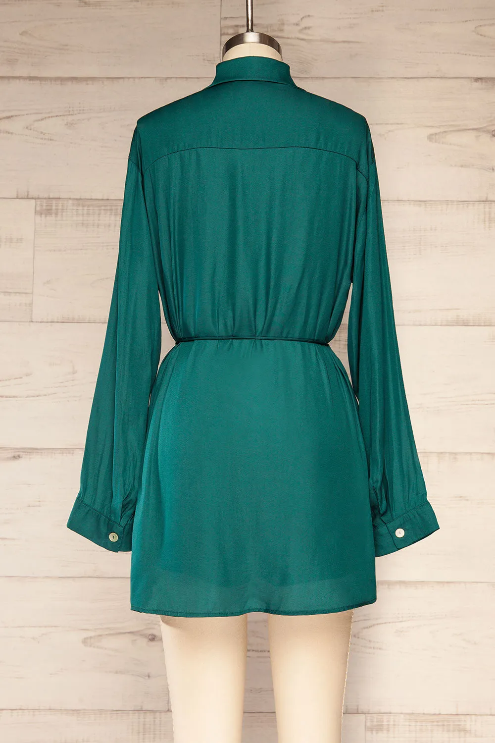 Haguenau Green | Shirt Dress Style Romper sold by Boutique 1861 product image thumbnail 5