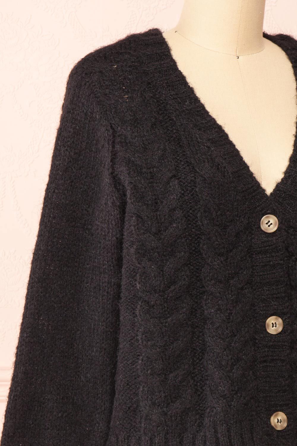 Antin Black | Knit Cardigan w/ Buttons sold by Boutique 1861 product image thumbnail 4