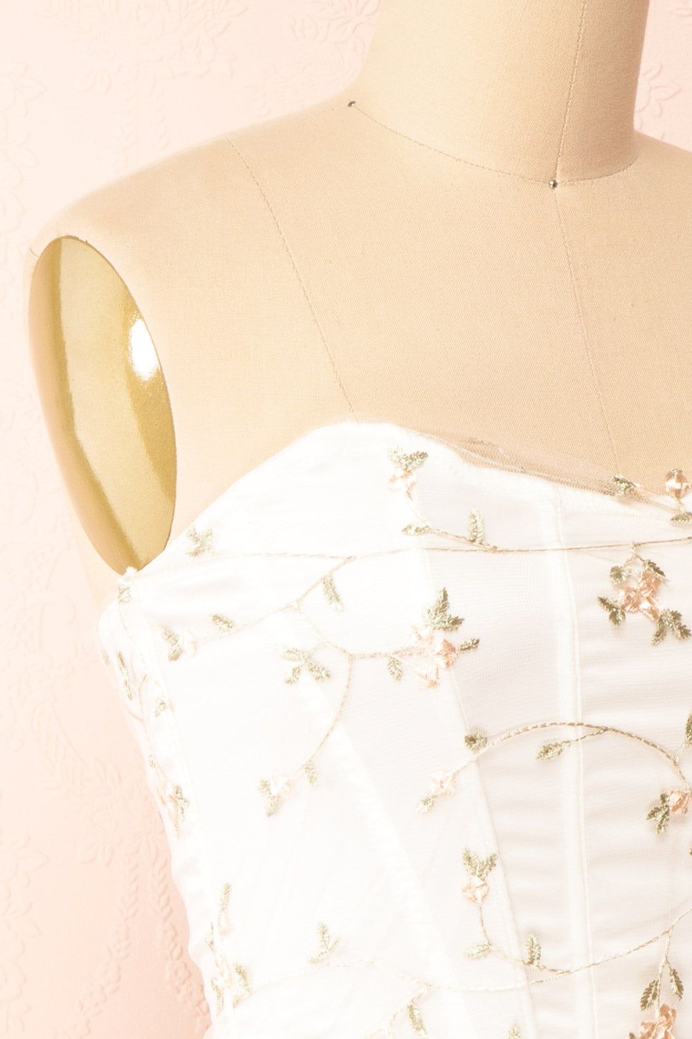 Perline | Corset Crop Top w/ Floral Embroidery sold by Boutique 1861 product image thumbnail 4