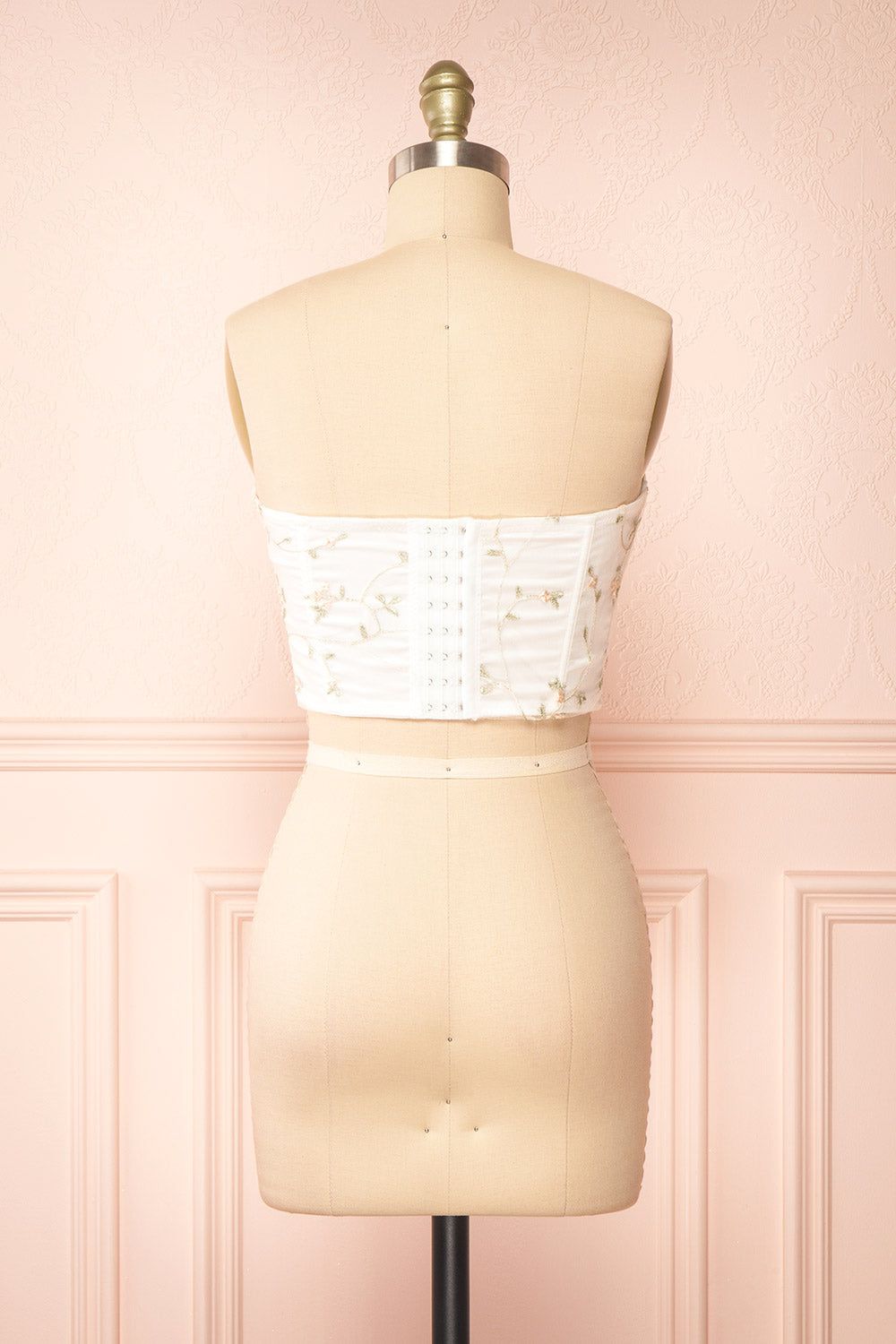 Perline | Corset Crop Top w/ Floral Embroidery sold by Boutique 1861 product image thumbnail 5
