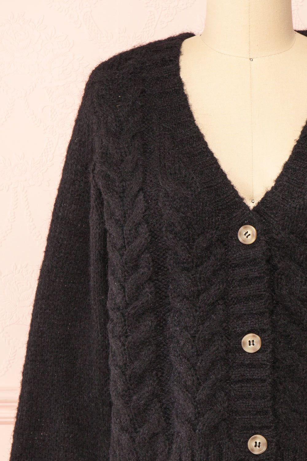 Antin Black | Knit Cardigan w/ Buttons sold by Boutique 1861 product image thumbnail 2