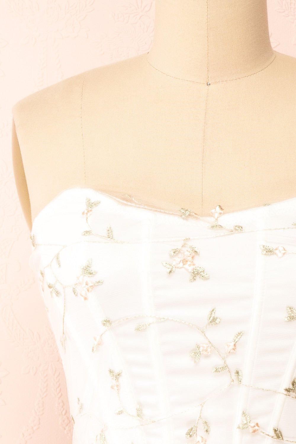 Perline | Corset Crop Top w/ Floral Embroidery sold by Boutique 1861 product image thumbnail 2