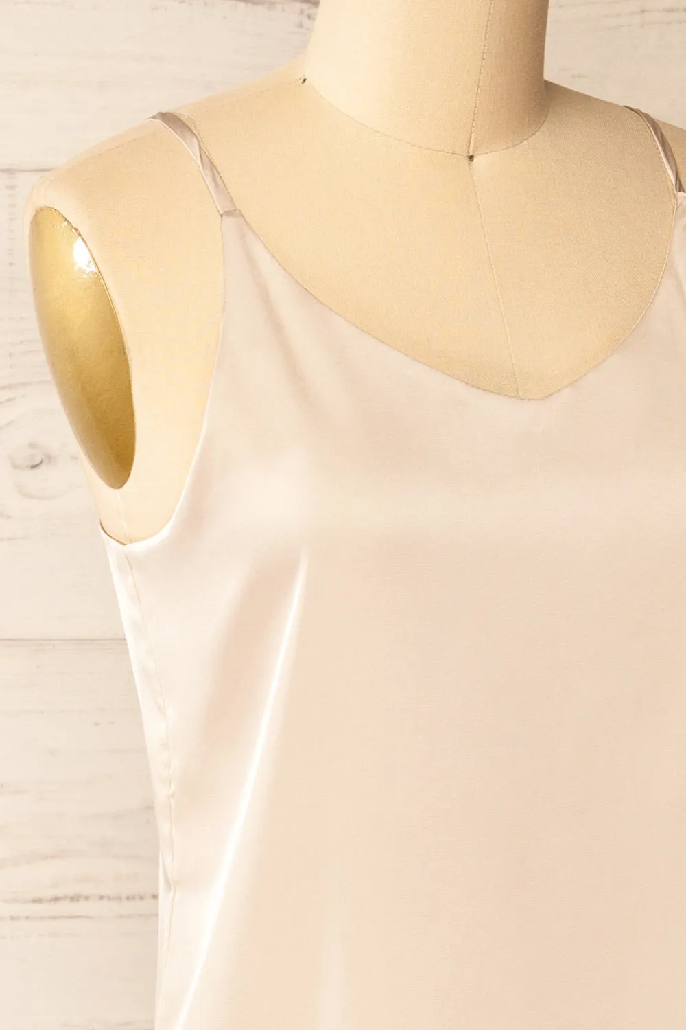 Manaus Champagne | Satin Tank Top sold by Boutique 1861 product image thumbnail 4