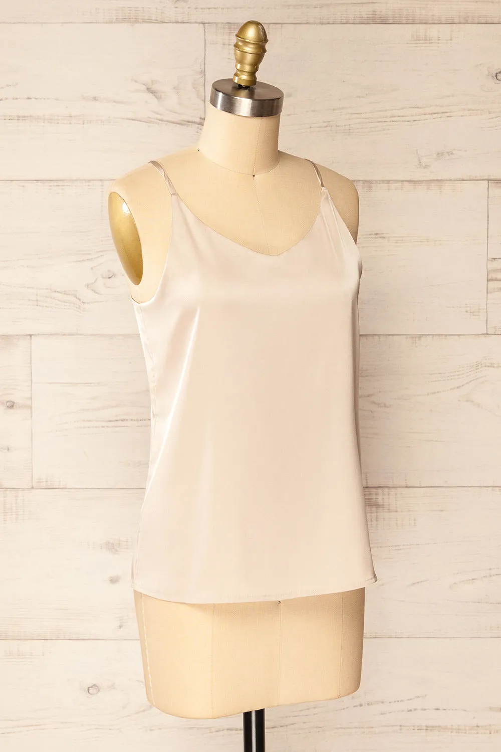 Manaus Champagne | Satin Tank Top sold by Boutique 1861 product image thumbnail 3
