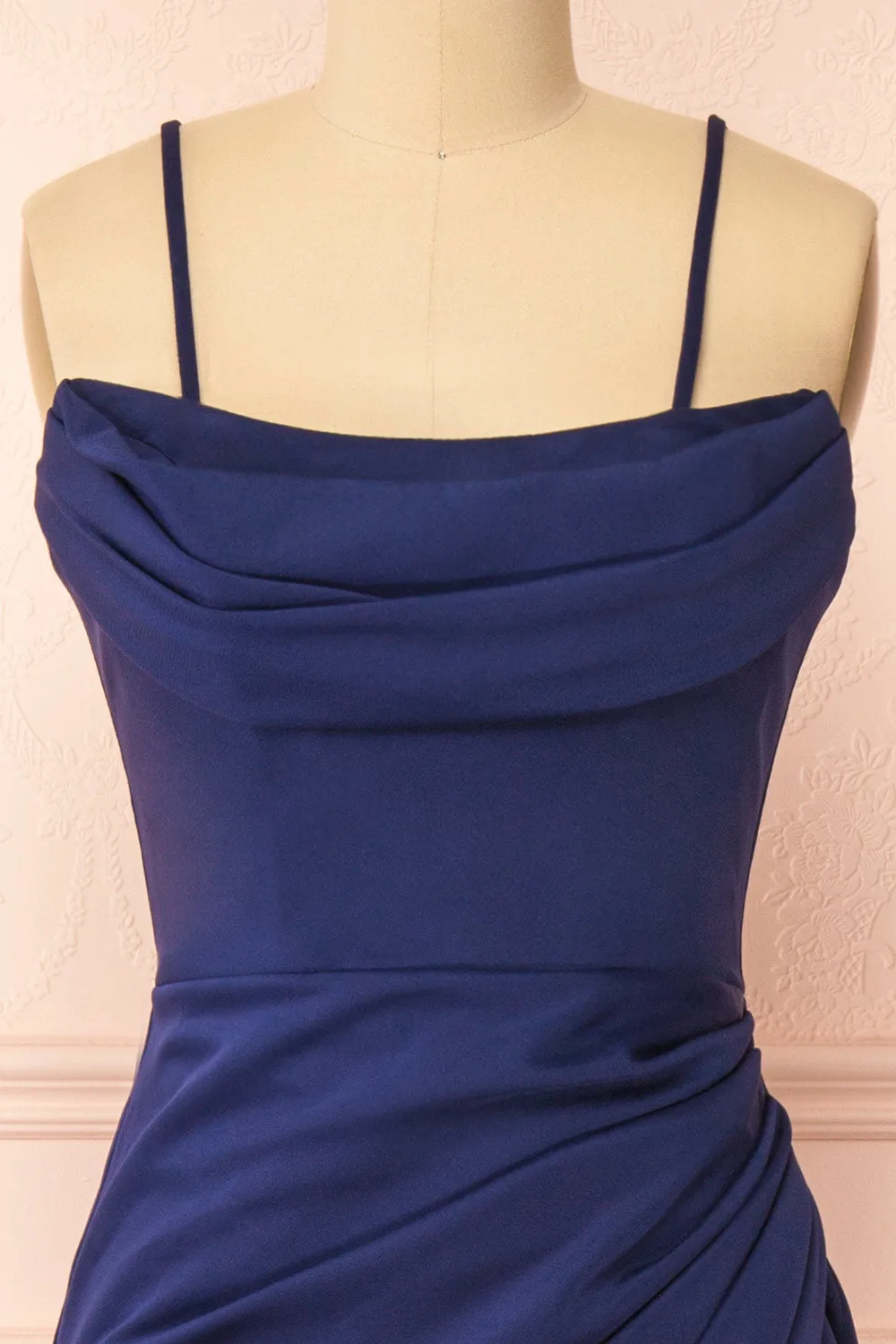 Ailsa Navy | Strapless Gown w/ High Slit sold by Boutique 1861 product image thumbnail 3