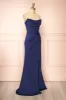 Ailsa Navy | Strapless Gown w/ High Slit sold by Boutique 1861