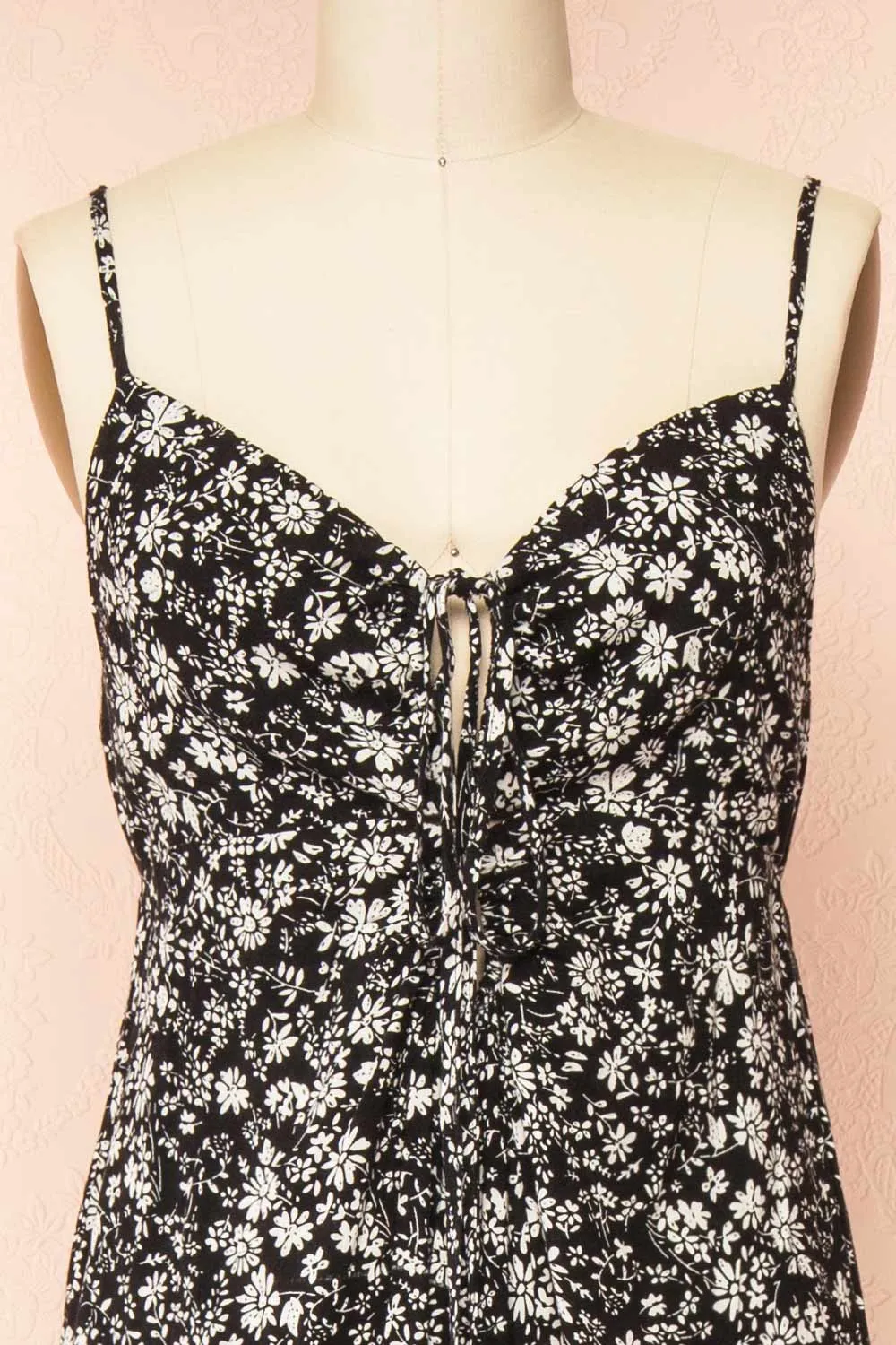 Hecate | Black Jumpsuit w/ White Floral Motif sold by Boutique 1861 product image thumbnail 2