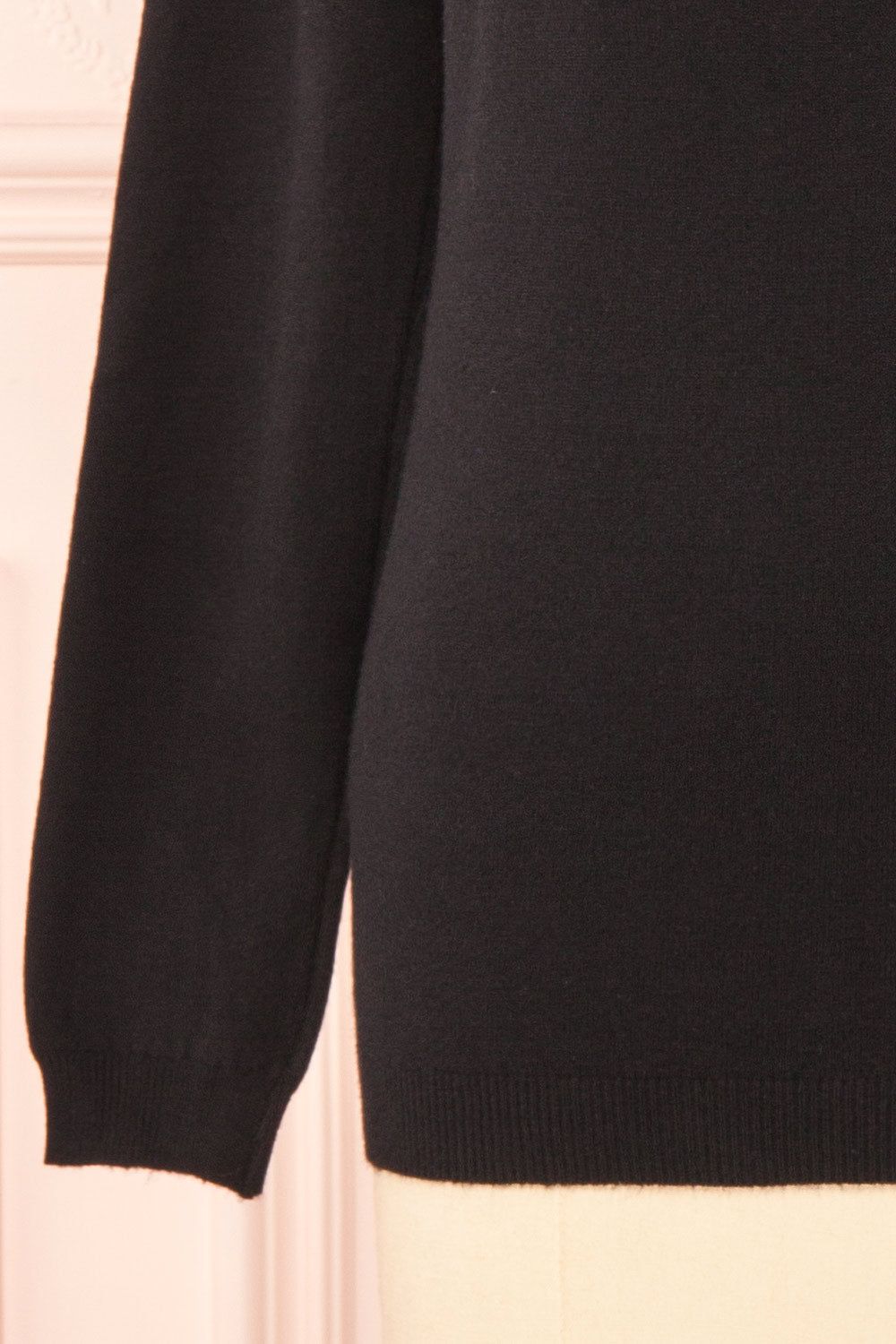 Marza Black | Long Sleeve Lace Collar Top sold by Boutique 1861 product image thumbnail 7