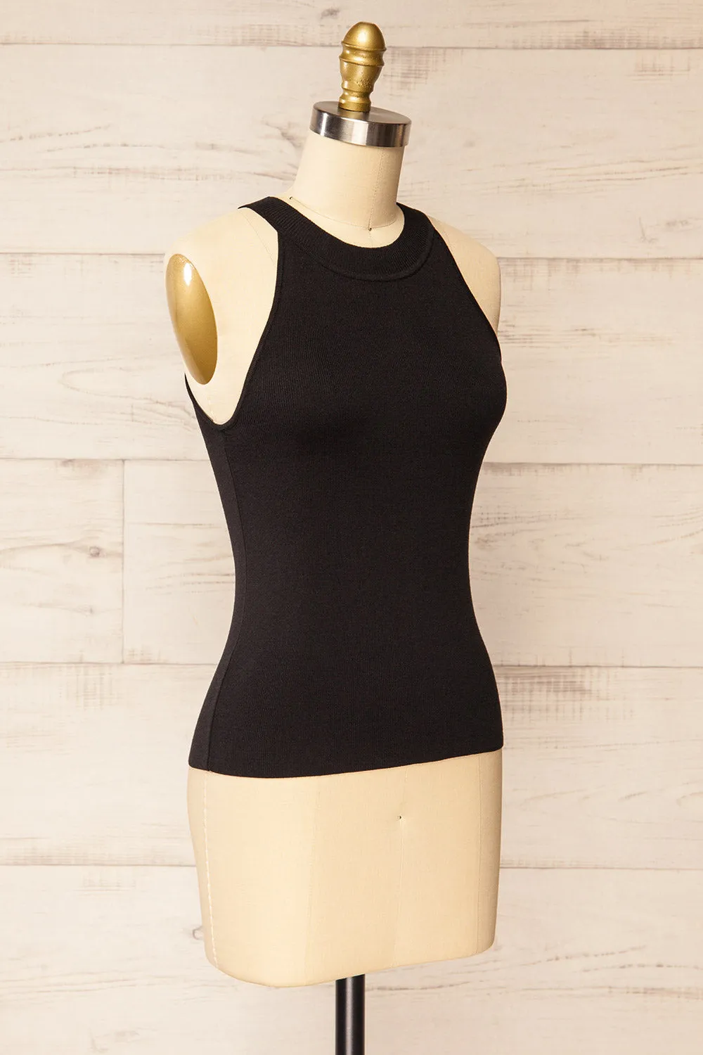Altrincham Black | Halter Neck Knit Top sold by Boutique 1861 product image thumbnail 3