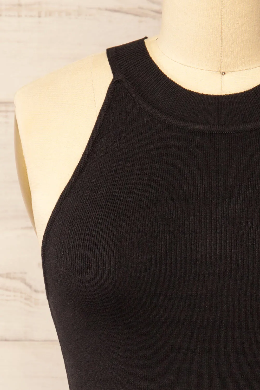 Altrincham Black | Halter Neck Knit Top sold by Boutique 1861 product image thumbnail 2