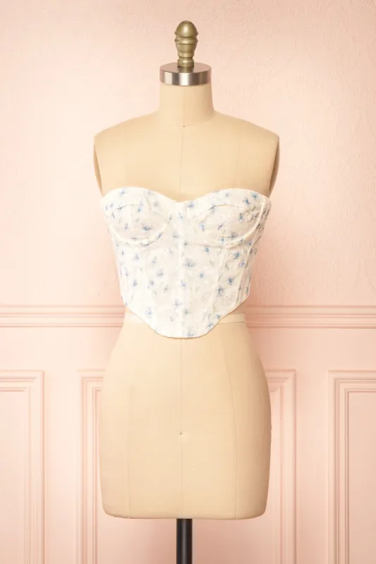 Vesperina | Openwork Floral Corset Top sold by Boutique 1861