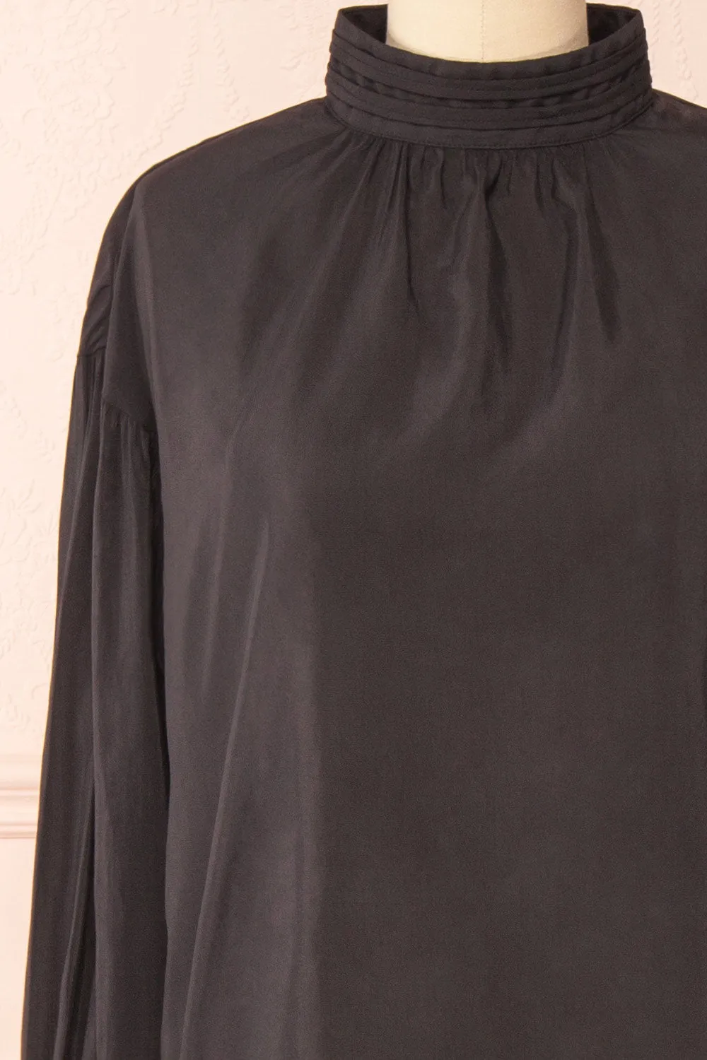 Bodil Black | Pleated Collar Blouse sold by Boutique 1861 product image thumbnail 2