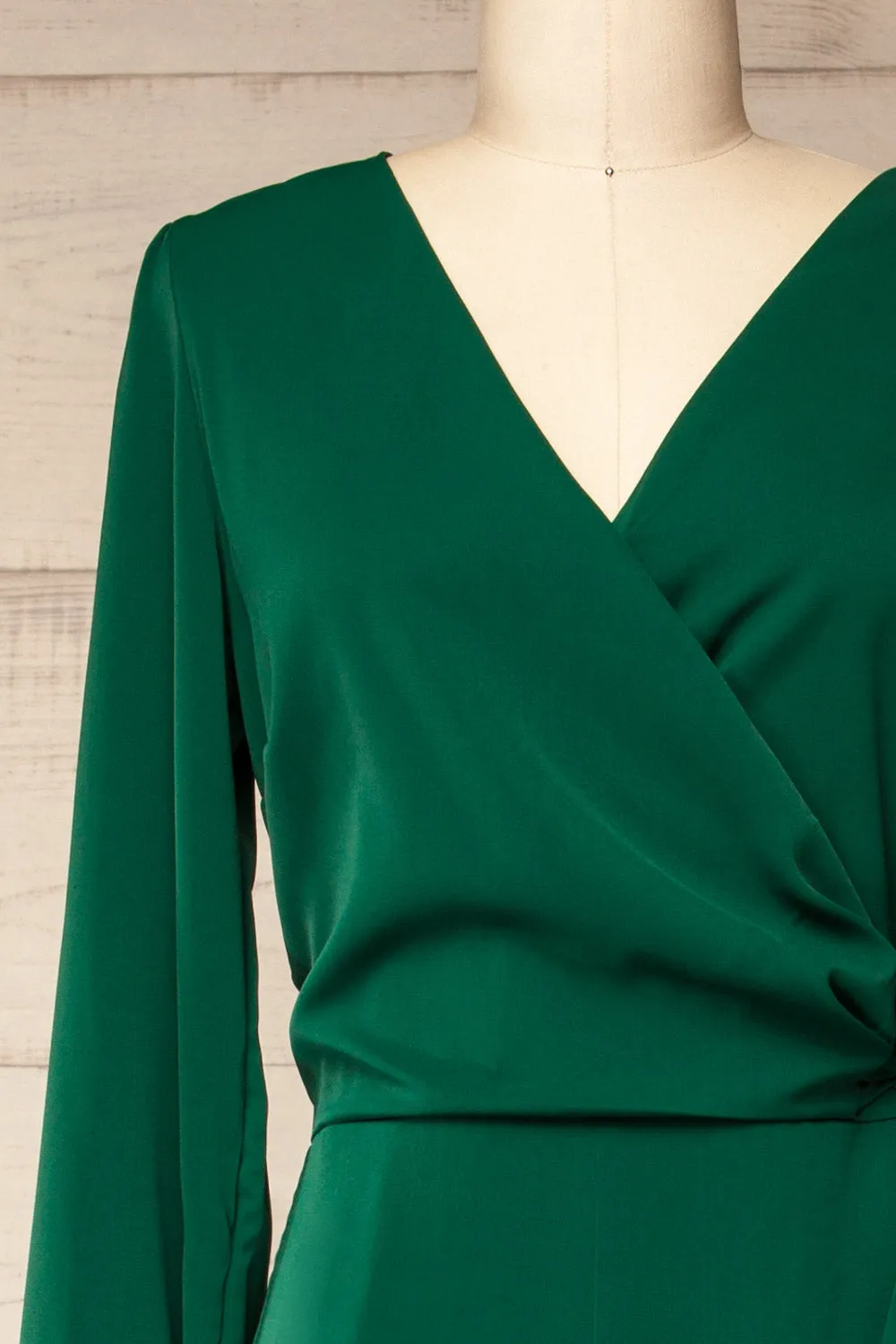 Nantwich Green | Silky Long-Sleeved Jumpsuit sold by Boutique 1861 product image thumbnail 2