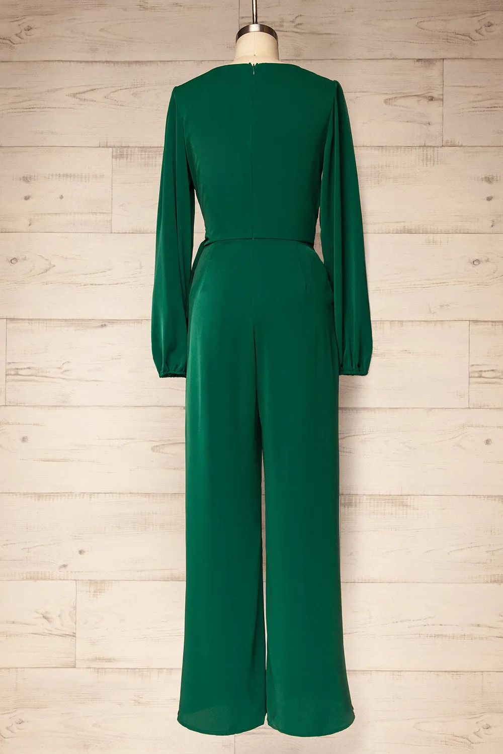 Nantwich Green | Silky Long-Sleeved Jumpsuit sold by Boutique 1861 product image thumbnail 5