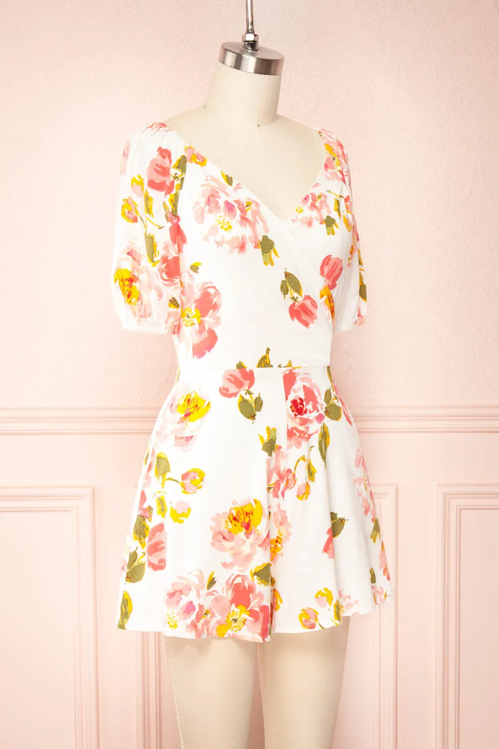 Ishita | Floral V-Neck Romper sold by Boutique 1861 product image thumbnail 3