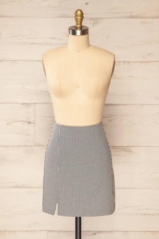 Menton | Houndstooth Mini Skirt sold by Boutique 1861