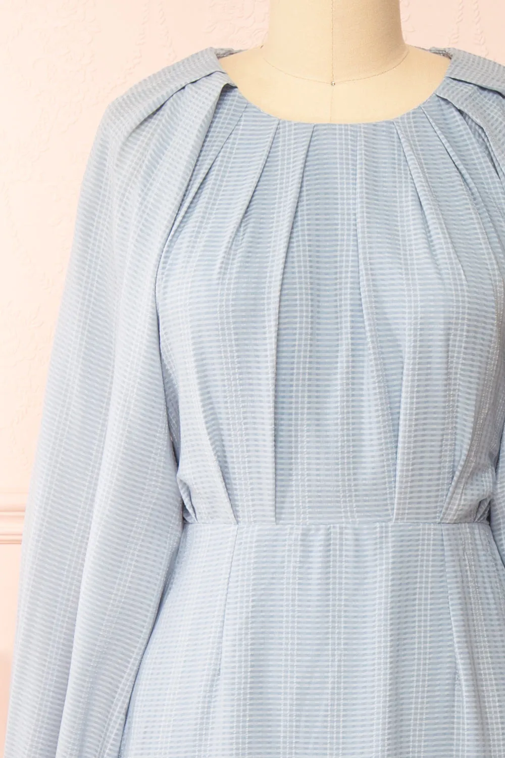 Kajal Blue | Long Sleeve Plaid Maxi Dress sold by Boutique 1861 product image thumbnail 2