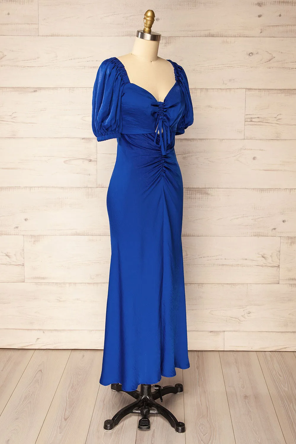 Chamonix | Midi Blue Dress w/ Ruched Details sold by Boutique 1861 product image thumbnail 3
