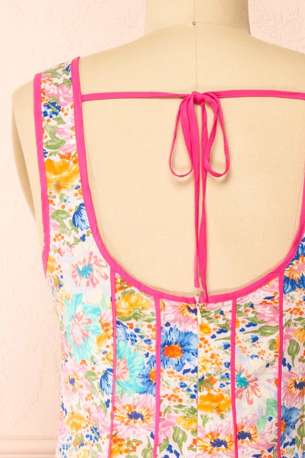 Migina | Short Fitted Dress w/ Floral Pattern sold by Boutique 1861 product image thumbnail 2