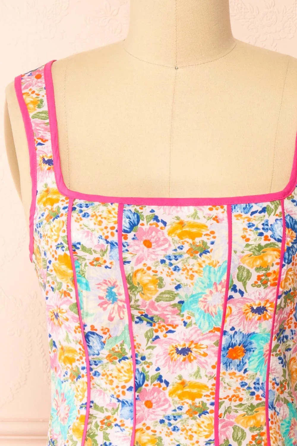 Migina | Short Fitted Dress w/ Floral Pattern sold by Boutique 1861 product image thumbnail 4