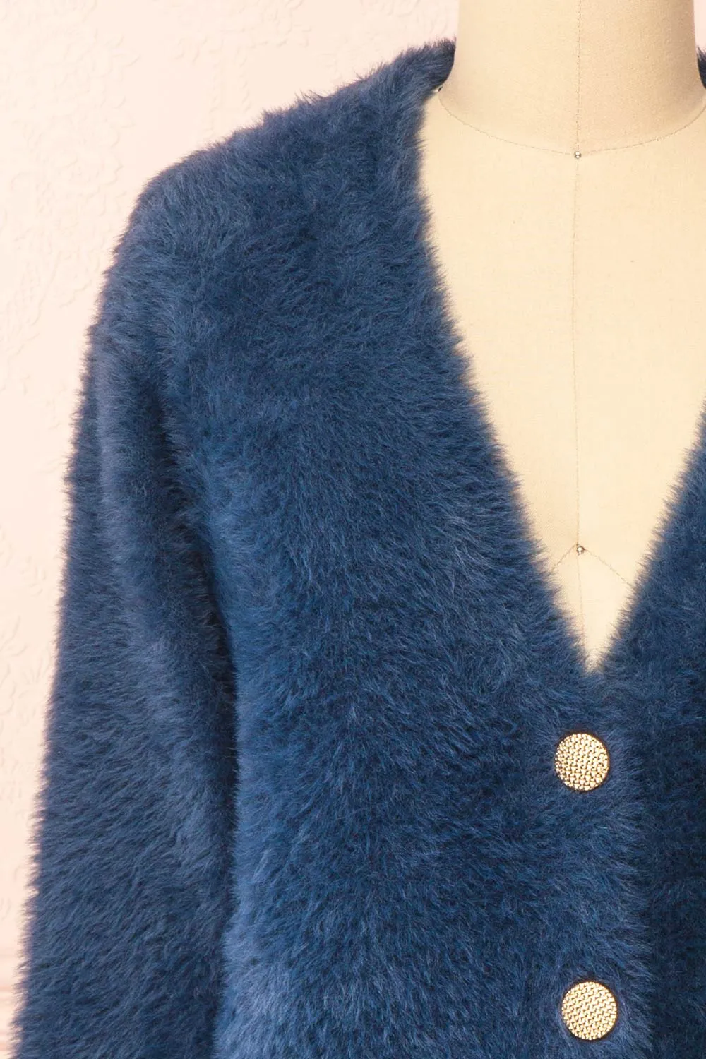 Leni Blue | Fuzzy Cardigan sold by Boutique 1861 product image thumbnail 3