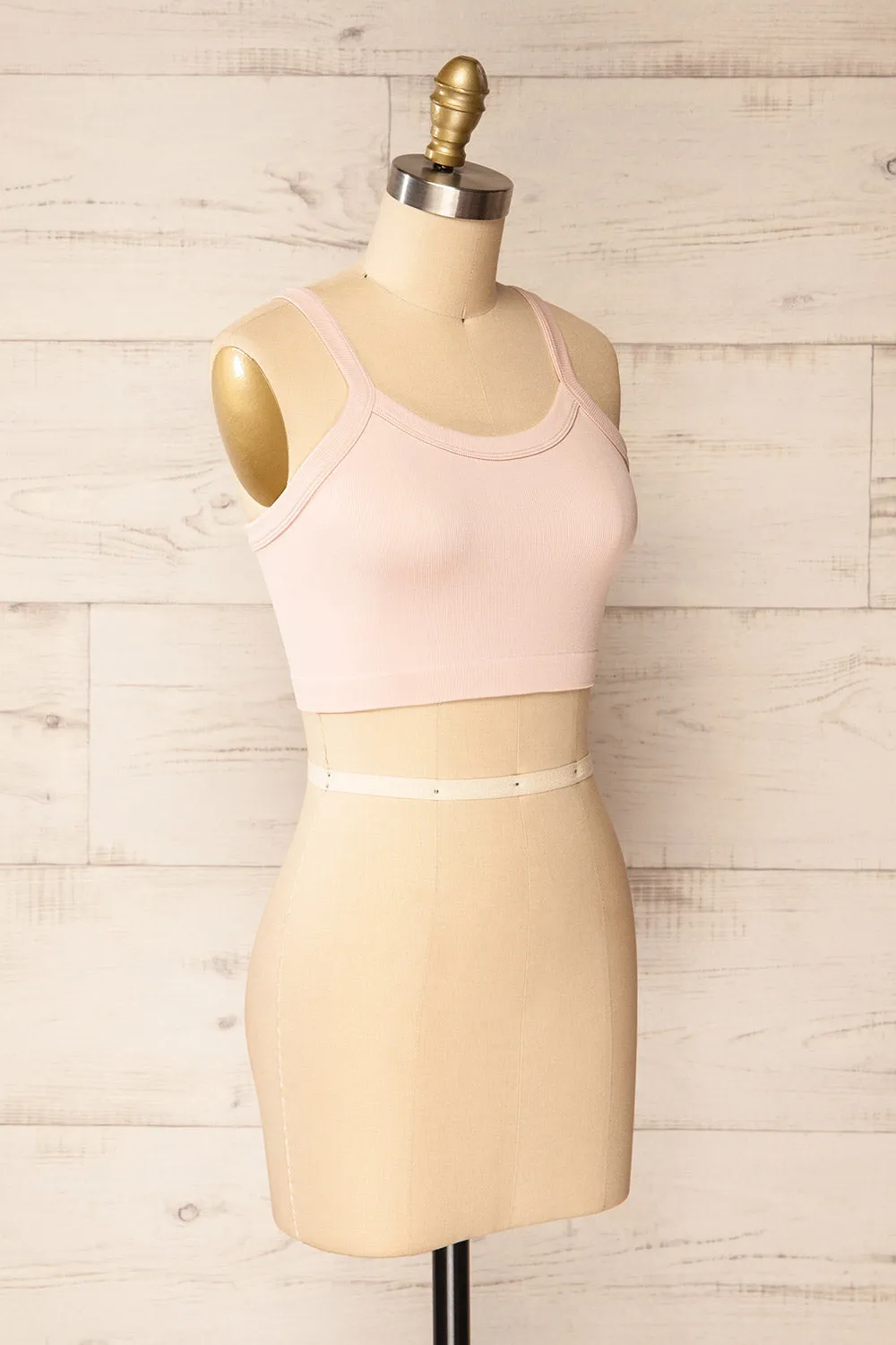 Merignas Blush | Cropped Ribbed Cami sold by Boutique 1861 product image thumbnail 3