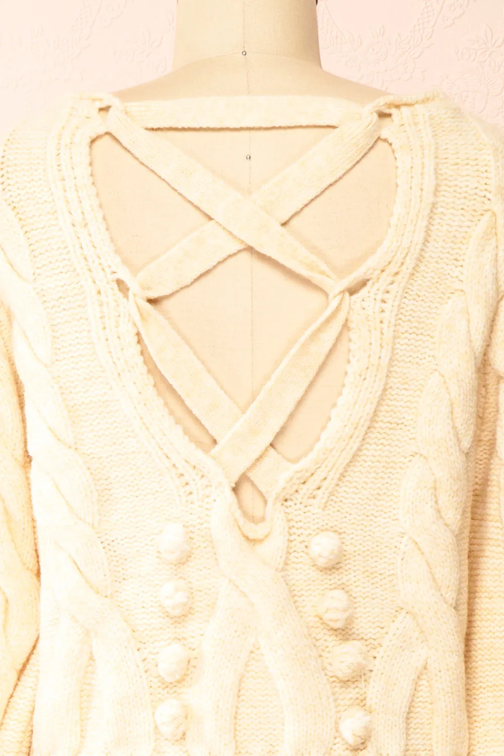 Maloune | Beige Sweater w/ Pompoms sold by Boutique 1861 product image thumbnail 5