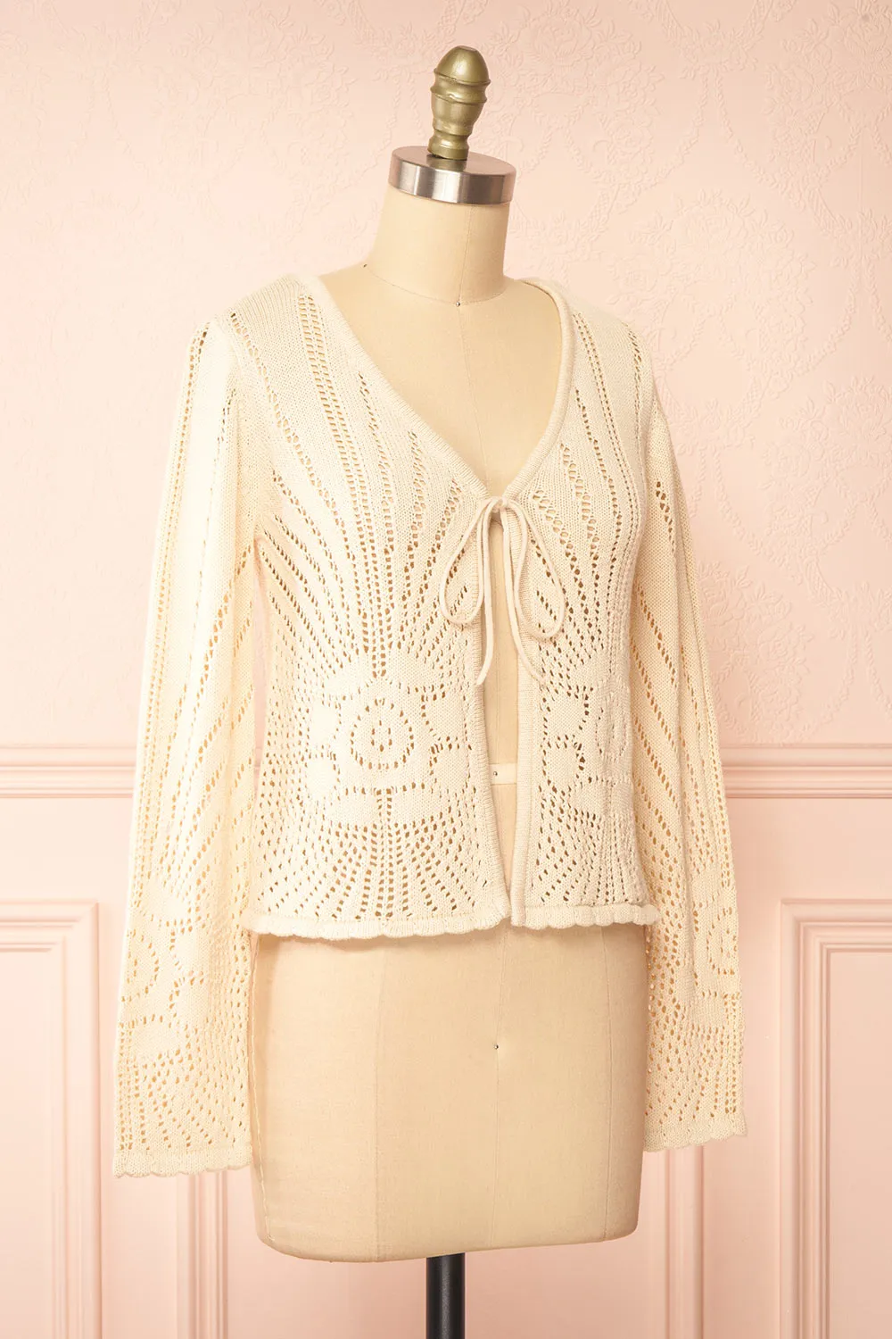 Hayle | Beige Knit Cardigan sold by Boutique 1861 product image thumbnail 3