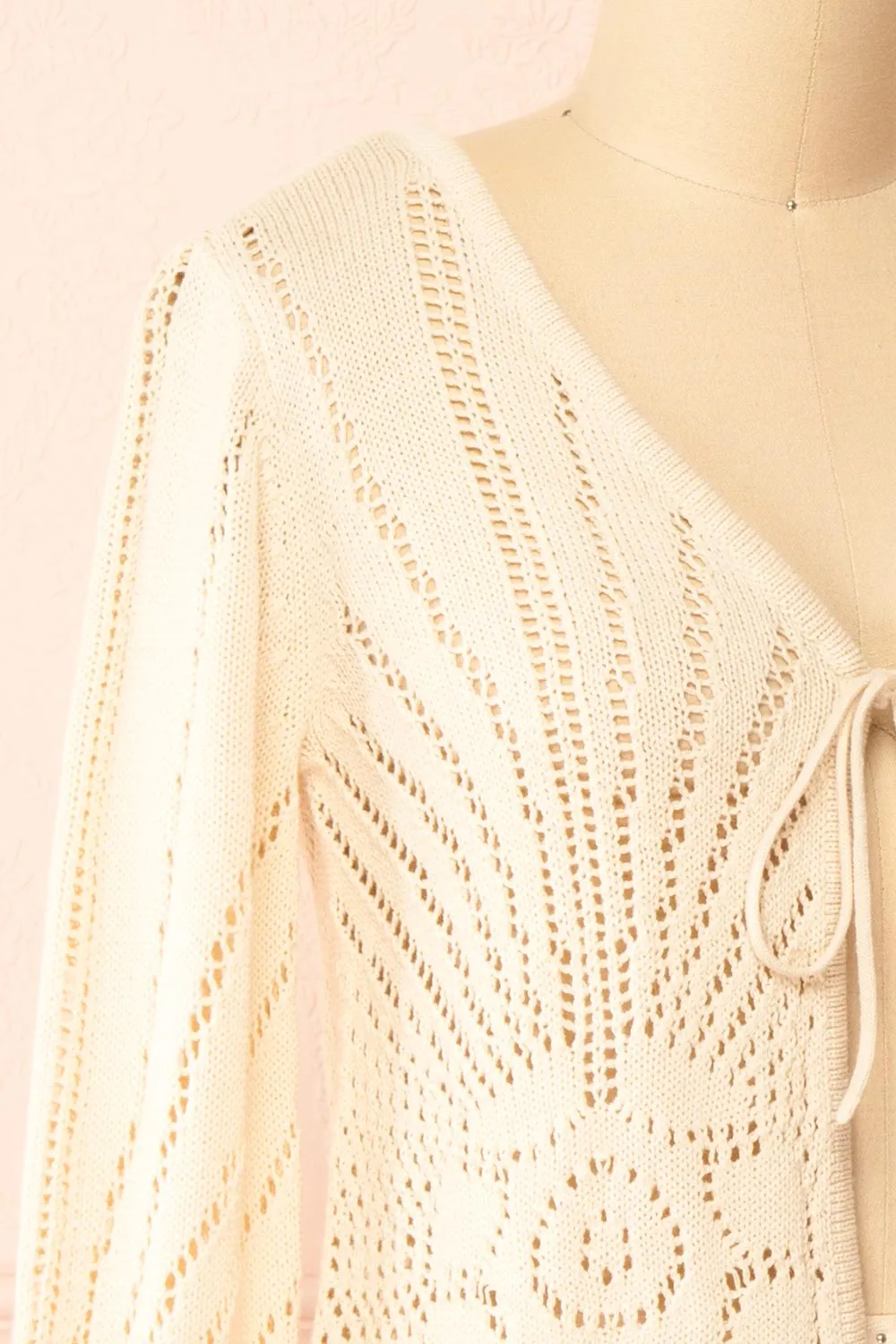 Hayle | Beige Knit Cardigan sold by Boutique 1861 product image thumbnail 4