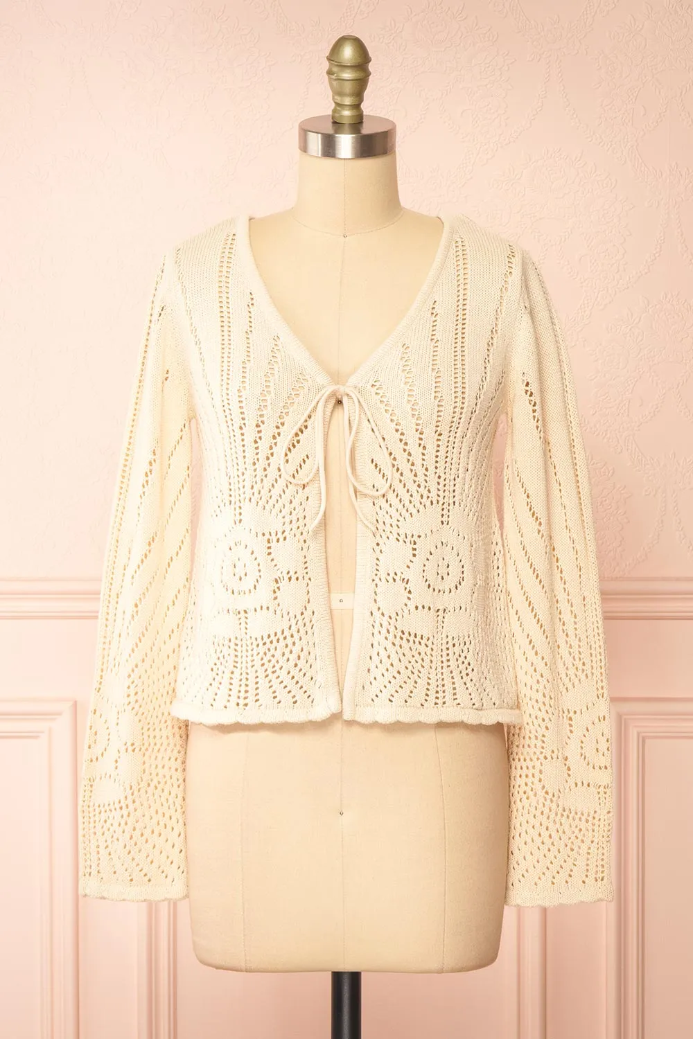 Hayle | Beige Knit Cardigan sold by Boutique 1861