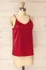 Manaus Burgundy | Satin Tank Top sold by Boutique 1861