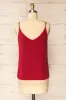 Manaus Burgundy | Satin Tank Top sold by Boutique 1861