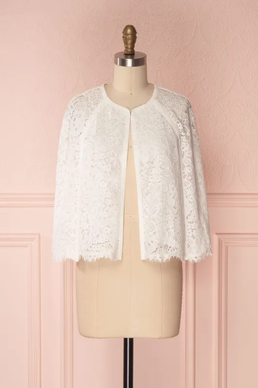Byrdie | White Bolero Jacket sold by Boutique 1861