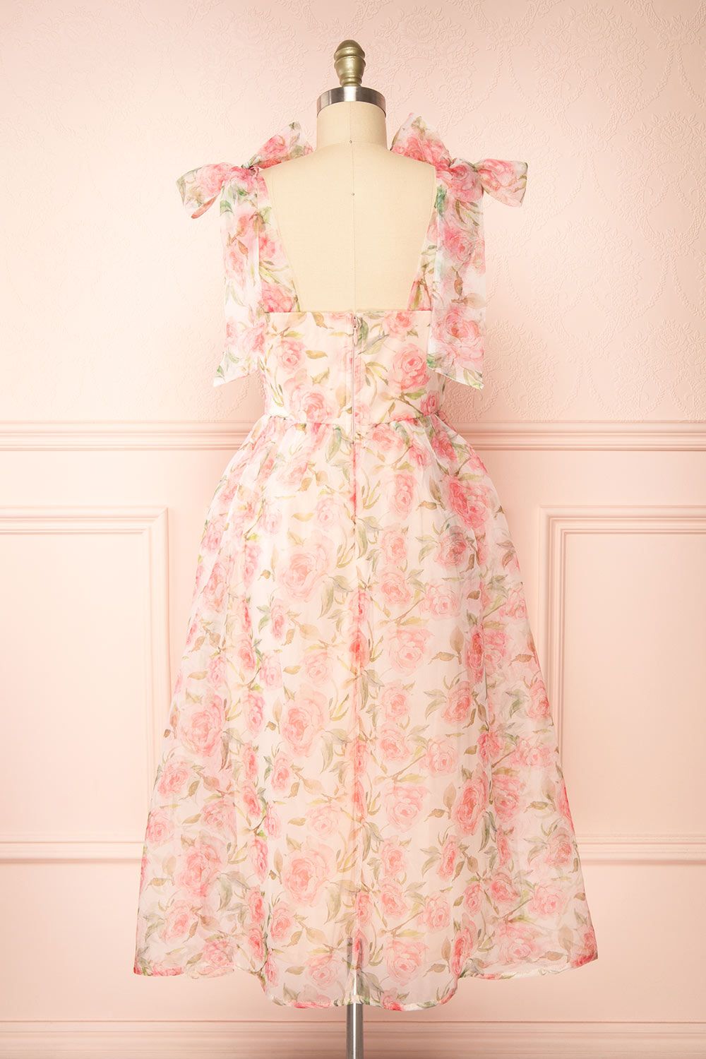 Marisole | Bustier Floral Midi Dress w/ Bow Straps sold by Boutique 1861 product image thumbnail 6